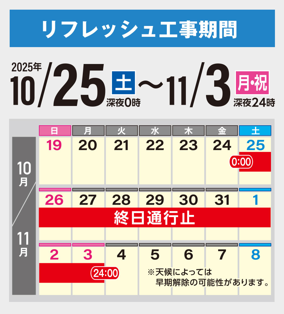 工事カレンダー